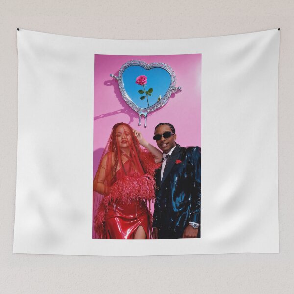 Item preview, Surreal Rihanna & A$AP Rocky Melting Pink Collage designed and sold by y2kponyclub.