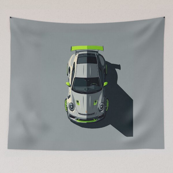 Item preview, Porsche 911 GT3 RS 992 Weissach Top View Vector Illustration designed and sold by Motorline44.