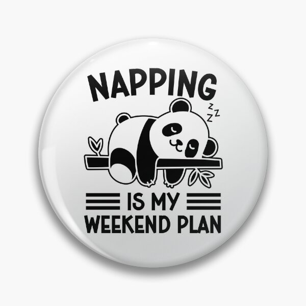 Item preview, Napping is my weekend plan funny lazy panda bear weekend comfy nap lover , relaxing chill day , sleep in designed and sold by gunaone-design.