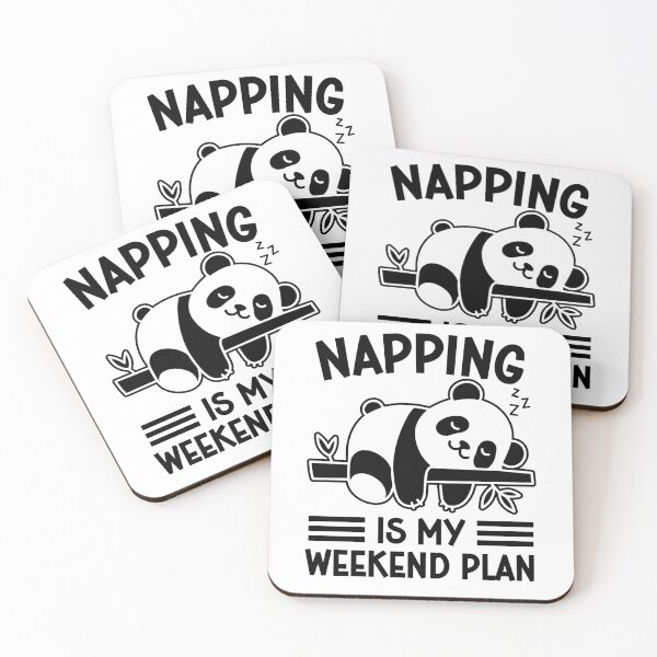 Item preview, Napping is my weekend plan funny lazy panda bear weekend comfy nap lover , relaxing chill day , sleep in designed and sold by gunaone-design.