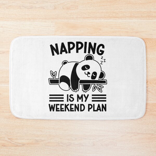 Item preview, Napping is my weekend plan funny lazy panda bear weekend comfy nap lover , relaxing chill day , sleep in designed and sold by gunaone-design.