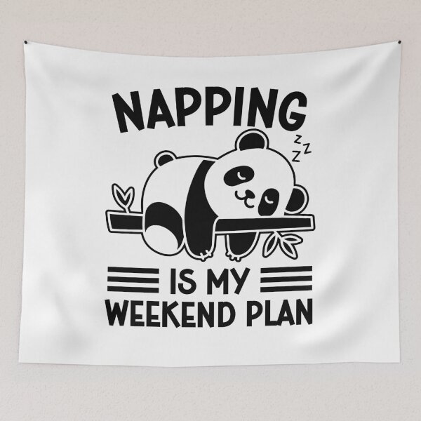Item preview, Napping is my weekend plan funny lazy panda bear weekend comfy nap lover , relaxing chill day , sleep in designed and sold by gunaone-design.