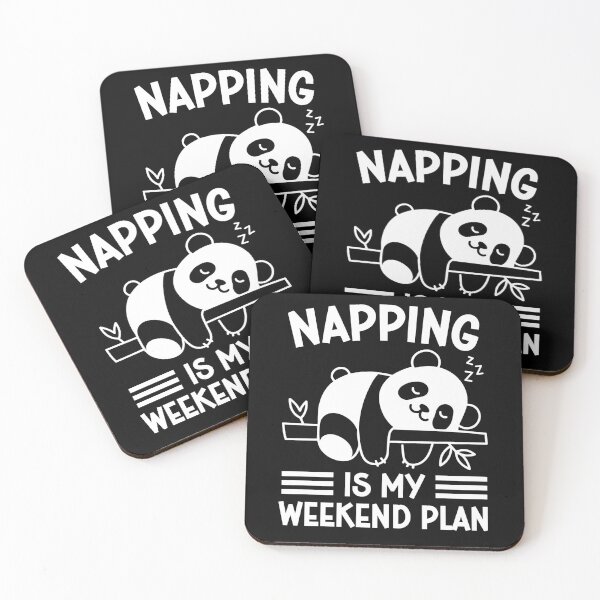 Item preview, Napping is my weekend plan funny lazy panda bear weekend comfy nap lover , relaxing chill day , sleep in designed and sold by gunaone-design.