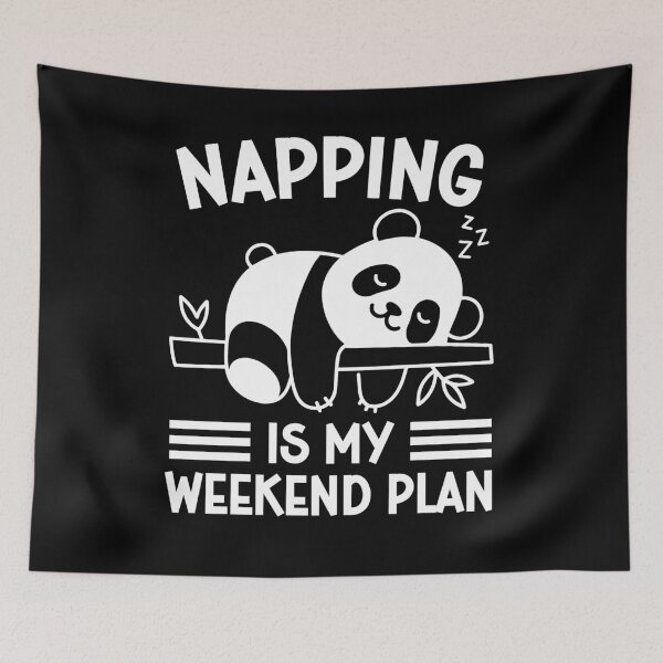 Item preview, Napping is my weekend plan funny lazy panda bear weekend comfy nap lover , relaxing chill day , sleep in designed and sold by gunaone-design.