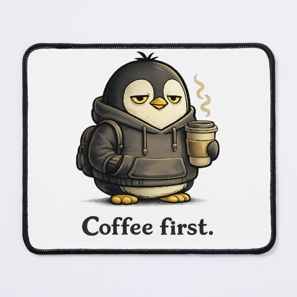 Item preview, Coffee First Penguin designed and sold by BY LI.