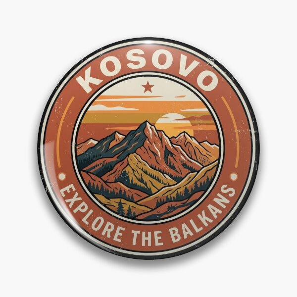 Item preview, Vintage Kosovo Sharr Mountains Travel Badge designed and sold by DuckOddity.