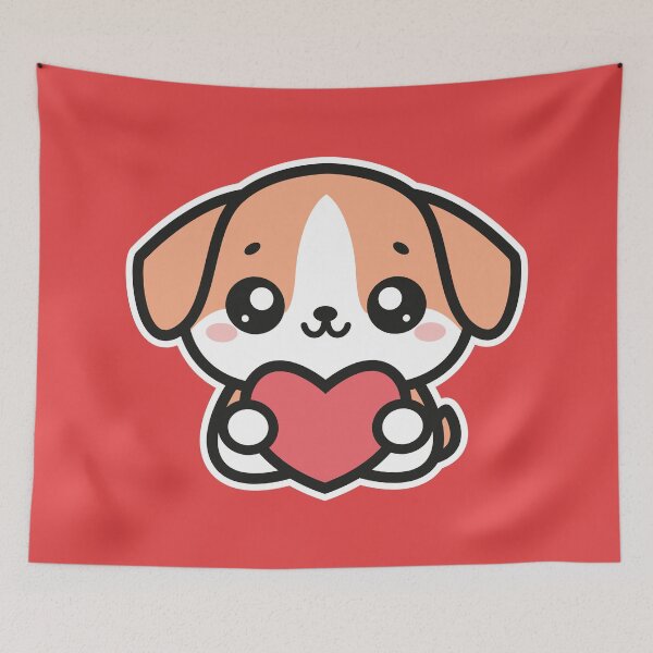 Item preview, Kawaii Puppy with Heart – Cute Lovable Dog Design designed and sold by MerlinWear.