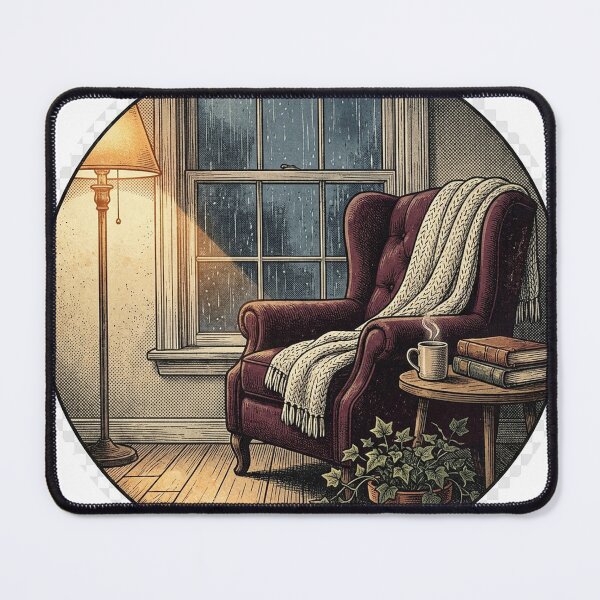 Item preview, Cozy Reading Nook Rainy Window Book Lover Gift designed and sold by FoxglovePress.