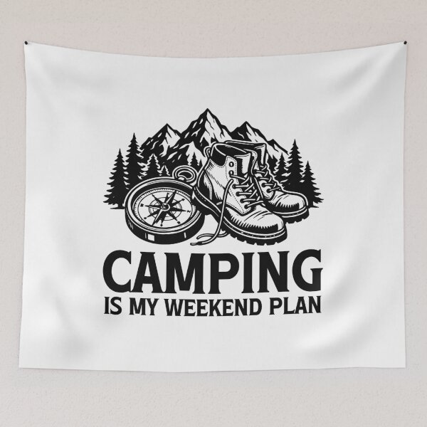 Item preview, Camping is my weekend plan , outdoor adventure , mountain lover gift, nature Lover designed and sold by gunaone-design.