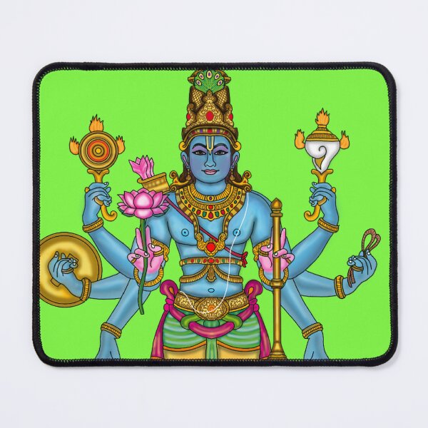 Item preview, Lord Vishnu Artwork | Divine Hindu God Digital Illustration designed and sold by Harshit_Digital_Arts.