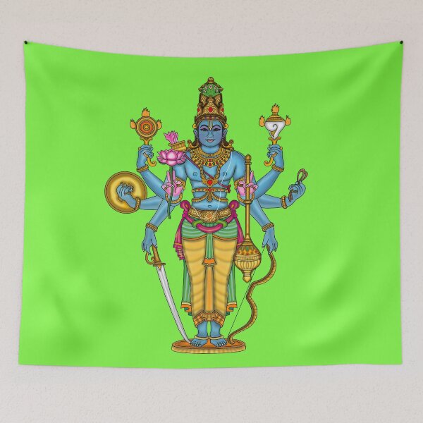 Item preview, Lord Vishnu Artwork | Divine Hindu God Digital Illustration designed and sold by Harshit_Digital_Arts.
