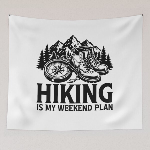 Item preview, Hiking is my weekend plan , outdoor adventure , mountain lover gift, nature Lover designed and sold by gunaone-design.