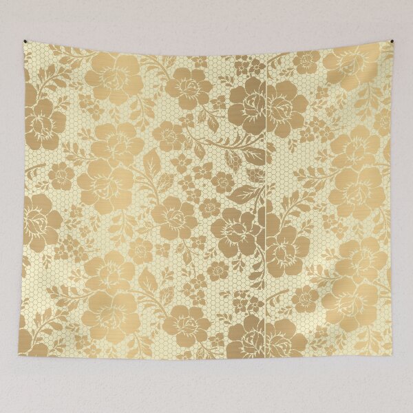 Item preview, Gold Floral Lace Pattern | Elegant Luxury Aesthetic designed and sold by Rawafi Art Studio.