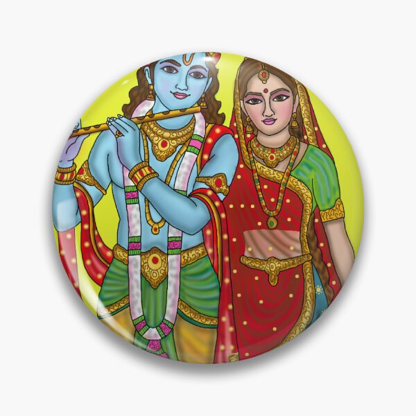 Artikelvorschau, Radha-Krishna-Kunstwerk | Göttliche hinduistische spirituelle digitale Malerei entworfen und verkauft von Harshit_Digital_Arts.