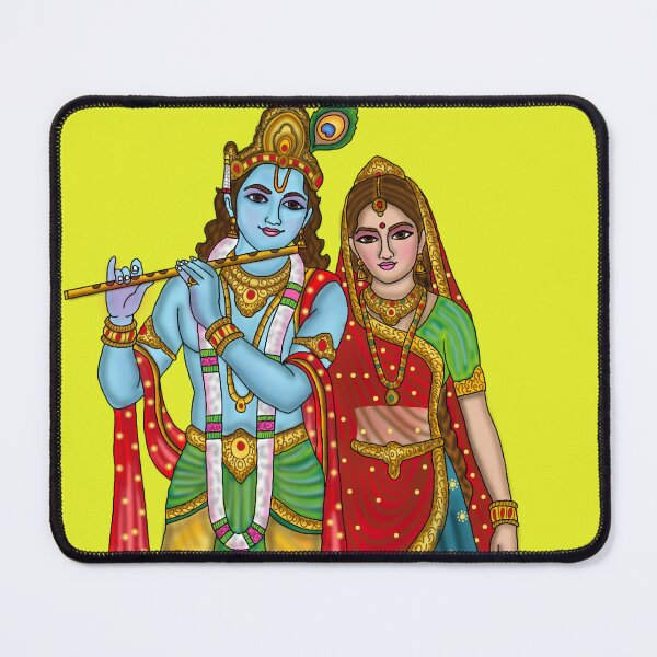 Item preview, Radha Krishna Artwork | Divine Hindu Spiritual Digital Painting designed and sold by Harshit_Digital_Arts.