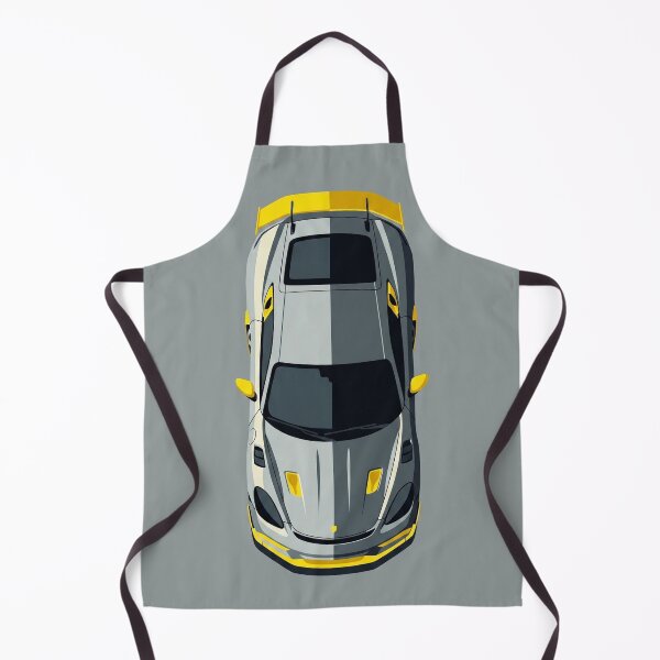 Item preview, Porsche Cayman GT4 RS Grey and Yellow Top View Vector Art designed and sold by Motorline44.