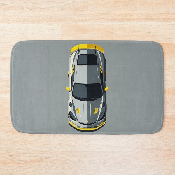 Item preview, Porsche Cayman GT4 RS Grey and Yellow Top View Vector Art designed and sold by Motorline44.