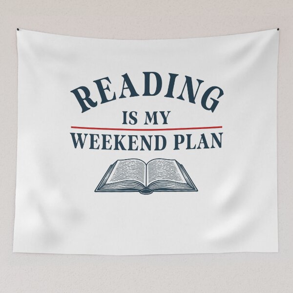 Item preview, Reading is my weekend plan Book Lover, Cozy Reading, Introvert Weekend Plan, Bookworm Gift, Literary designed and sold by gunaone-design.