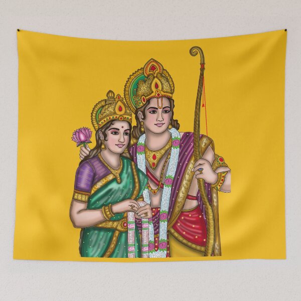 Item preview, Sita Ram Digital Artwork | Divine Hindu Spiritual Illustration designed and sold by Harshit_Digital_Arts.