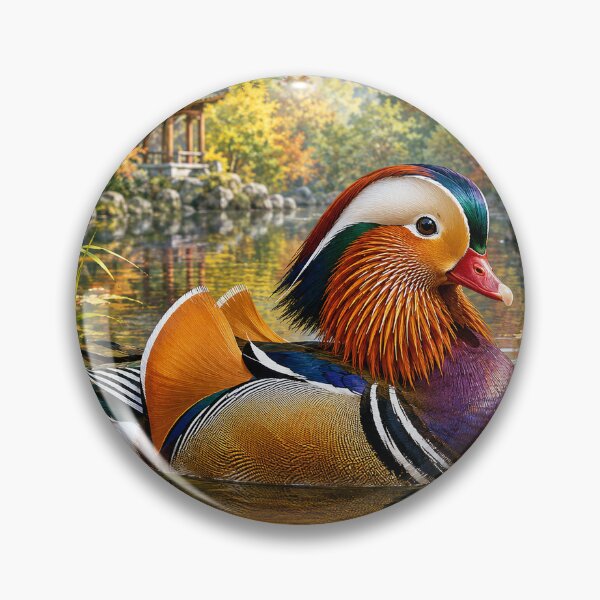Item preview, Mandarin Duck in Autumn Garden designed and sold by Pixel Junkies Studio.