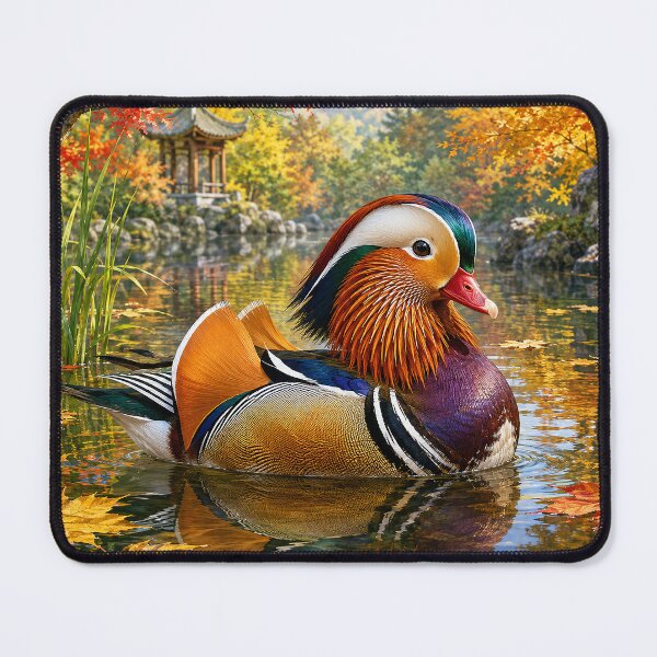 Item preview, Mandarin Duck in Autumn Garden designed and sold by Pixel Junkies Studio.