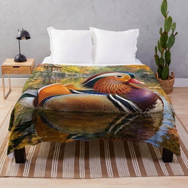 Item preview, Mandarin Duck in Autumn Garden designed and sold by Pixel Junkies Studio.