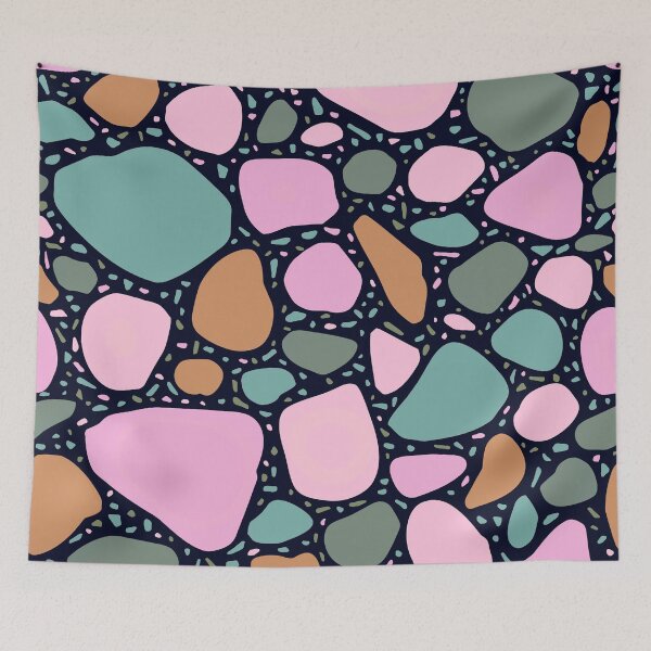 Item preview, Pink, Seafoam Green, And Earth Tone Terrazzo Pattern designed and sold by DEC02.