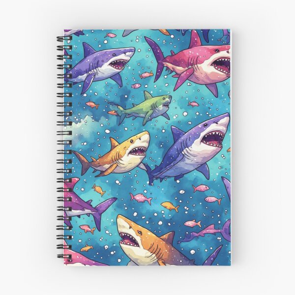 Item preview, Vibrant Deep Sea Shark Party Colorful Great White Pattern designed and sold by dcohea.