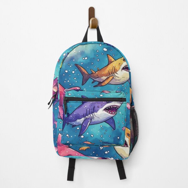 Item preview, Vibrant Deep Sea Shark Party Colorful Great White Pattern designed and sold by dcohea.