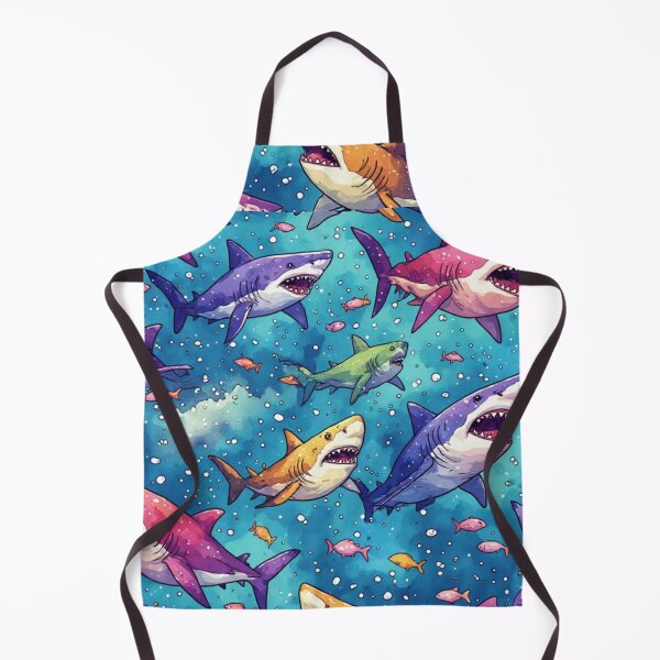 Item preview, Vibrant Deep Sea Shark Party Colorful Great White Pattern designed and sold by dcohea.