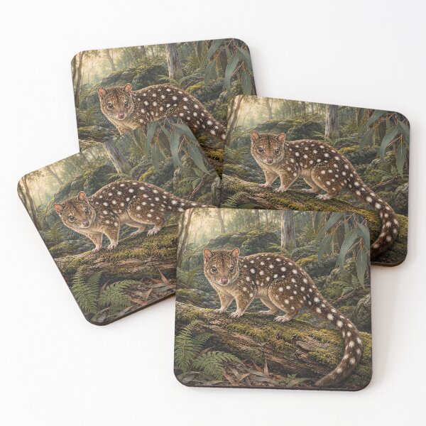 Item preview, Spotted-Tailed Quoll in Forest designed and sold by Pixel Junkies Studio.