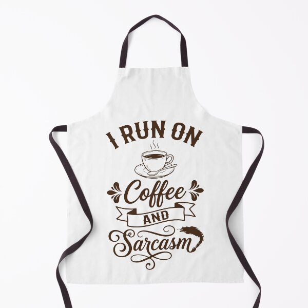 Item preview, I Run On Coffee And Sarcasm - Funny Sarcastic Morning Quote designed and sold by FlatInkStudio.