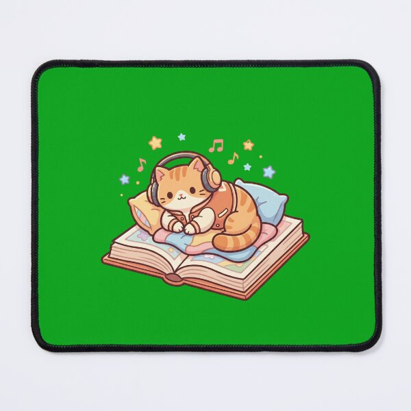 Item preview, Cute Chibi Orange Cat with Headphones designed and sold by AbanoubStore.