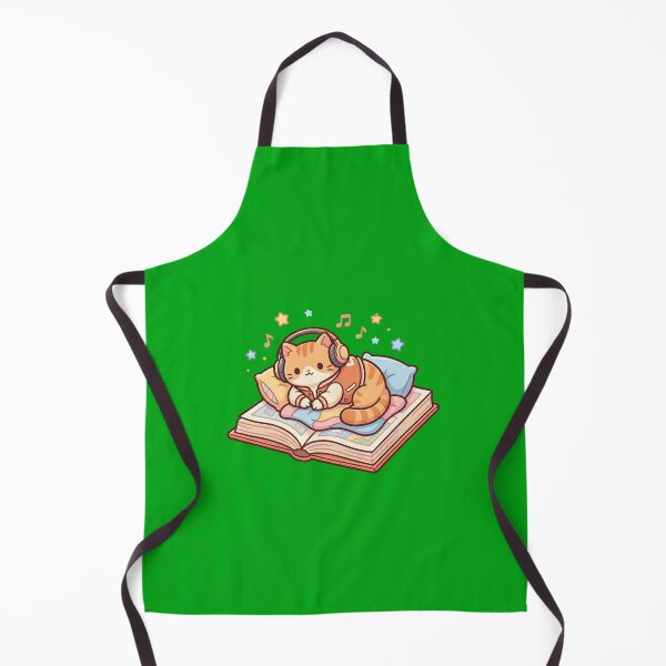 Item preview, Cute Chibi Orange Cat with Headphones designed and sold by AbanoubStore.