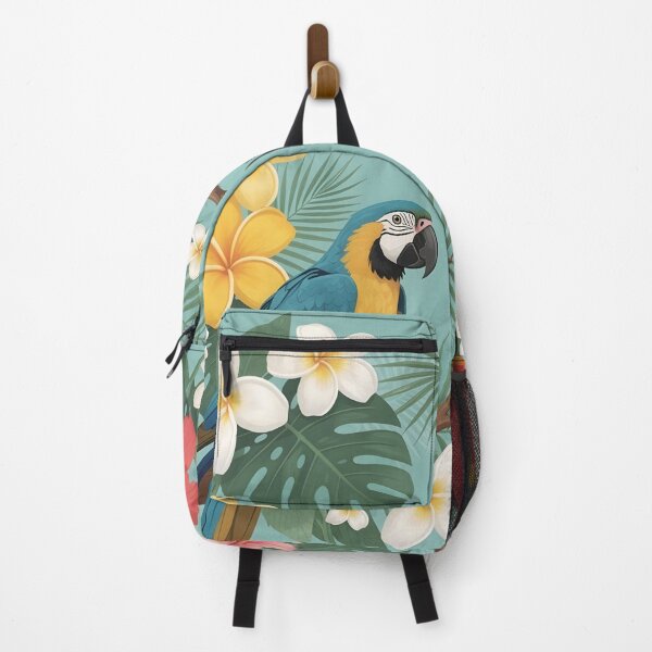 Item preview, Vibrant Tropical Macaws and Hibiscus Floral Pattern designed and sold by ayatstudio.