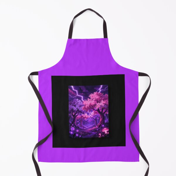 Item preview, Purple Neon Forest Lightning – Magical Nature Glow Design designed and sold by DervoTeck2767.