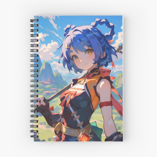 Item preview, Xiangling Genshin Impact Bright Adventure Waifu With Blue Hair designed and sold by Spraykart.