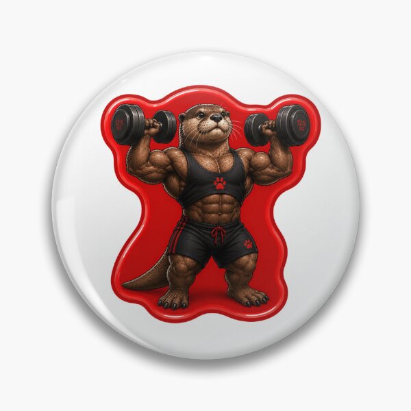 Item preview, Swole Otter Shoulder Press designed and sold by Aggressively Average .