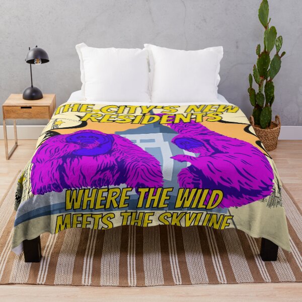 Item preview, Funny Purple Orangutans Urban Jungle Graphic Art designed and sold by SilverSeaBKK.