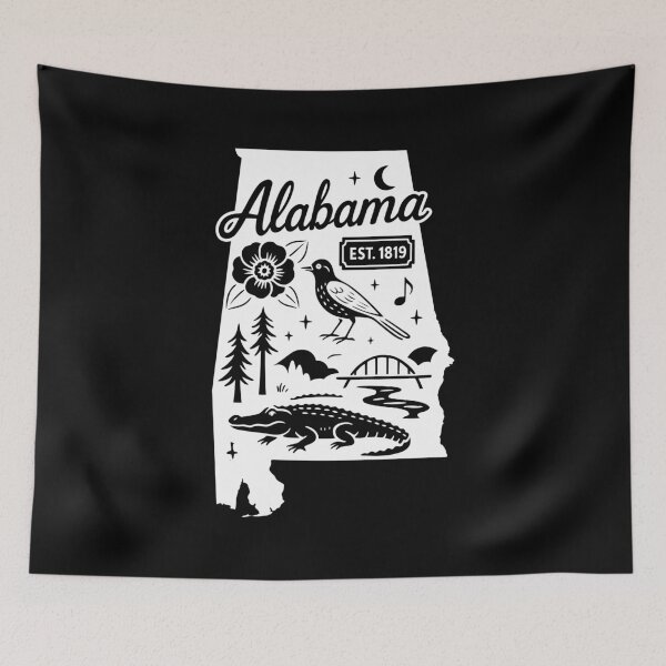 Item preview, Alabama State Pride | Yellowhammer Bird Alligator & Camellia designed and sold by Sunflo67.