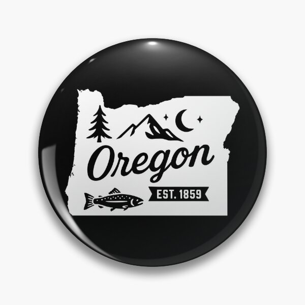 Item preview, Oregon State Pride | Salmon Pine Tree Mountain & Moon designed and sold by Sunflo67.