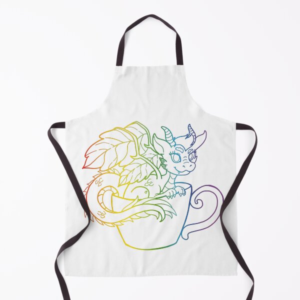 Item preview, Rainbow Teacup Dragon Line Art designed and sold by CoffeeTechNerd.