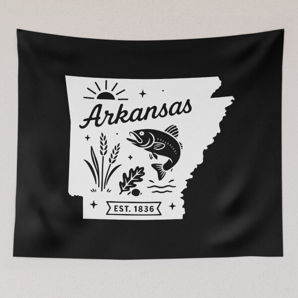 Item preview, Arkansas State Pride | Bass Fish Oak Leaf & Wheat designed and sold by Sunflo67.