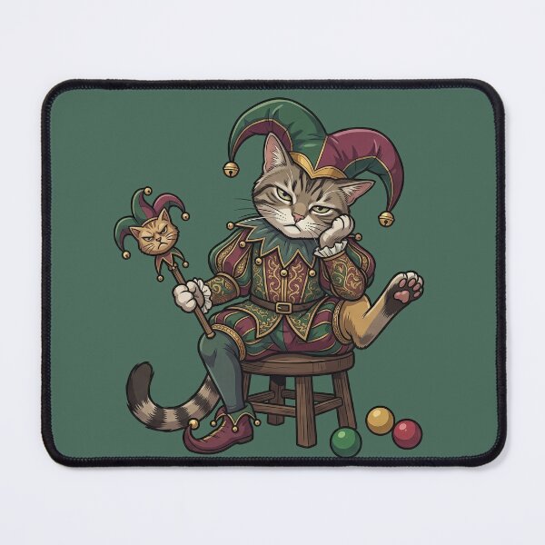Item preview, The Unamused Cat Jester - Regal Relics Royal Fool designed and sold by PerfectTerrible.
