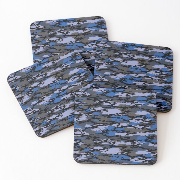 Item preview, Blue camo pattern, light and dark blues, black, gray designed and sold by V3GFX.
