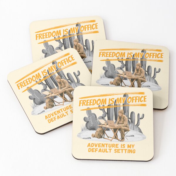 Item preview, Freedom Is My Office Desert Digital Nomad designed and sold by SilverSeaBKK.