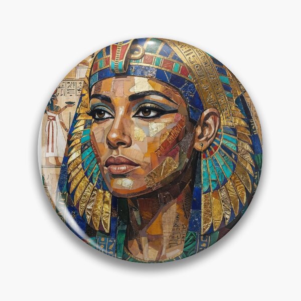 Item preview, Golden Cleopatra Collage on Ancient Papyrus designed and sold by Egyptology.