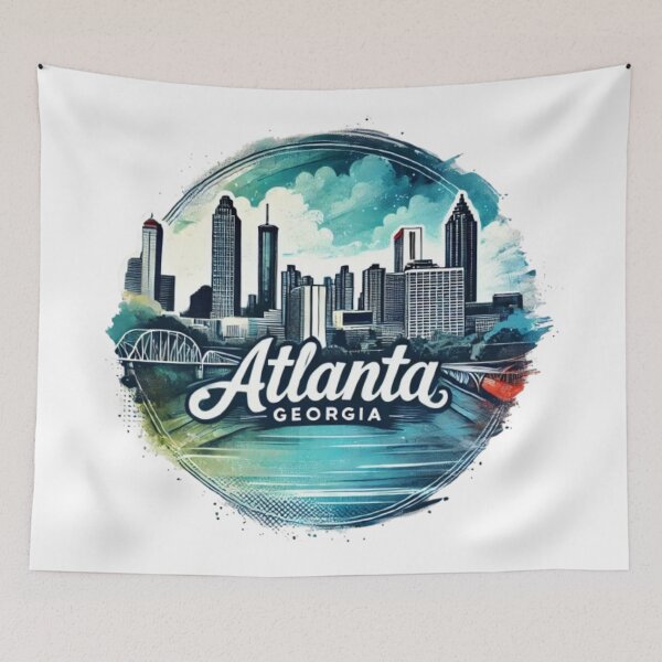 Item preview, Atlanta Georgia Skyline designed and sold by SalterDesigns.