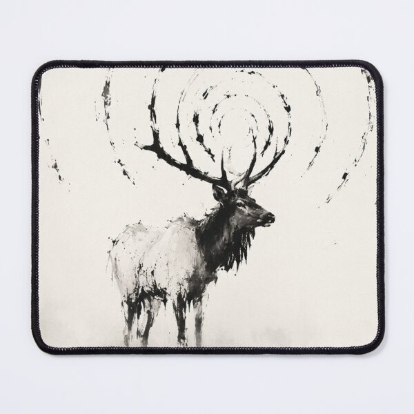 Item preview, The Lone Elk Wall Art Print designed and sold by Softbear Atelier.
