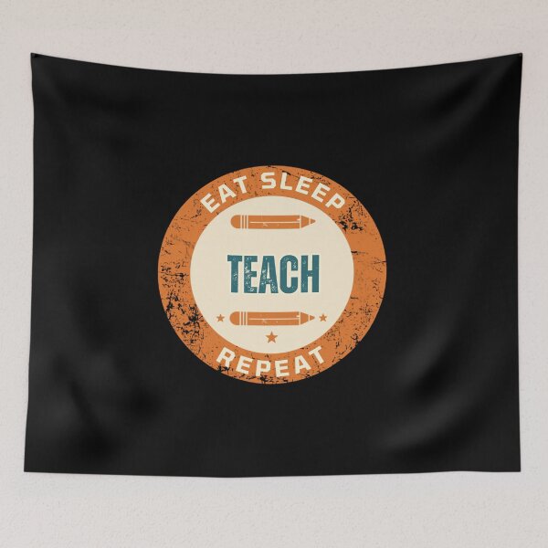 Item preview, Eat Sleep Teach Repeat Funny Teacher Shirt designed and sold by Pixie-agenca.